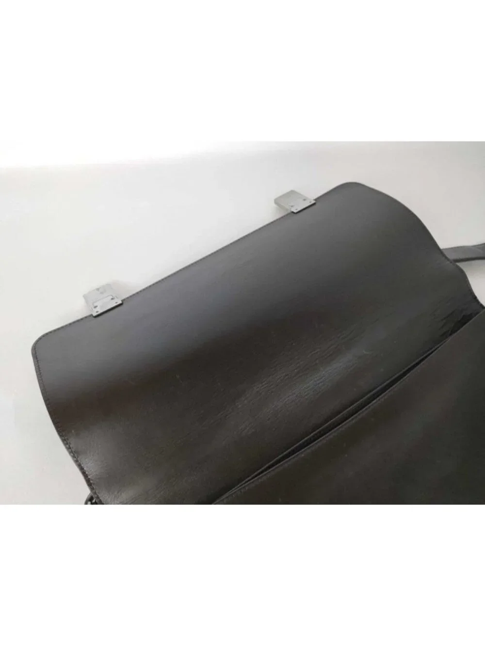 Gucci Business Bag Brown Leather 2-Way Silver